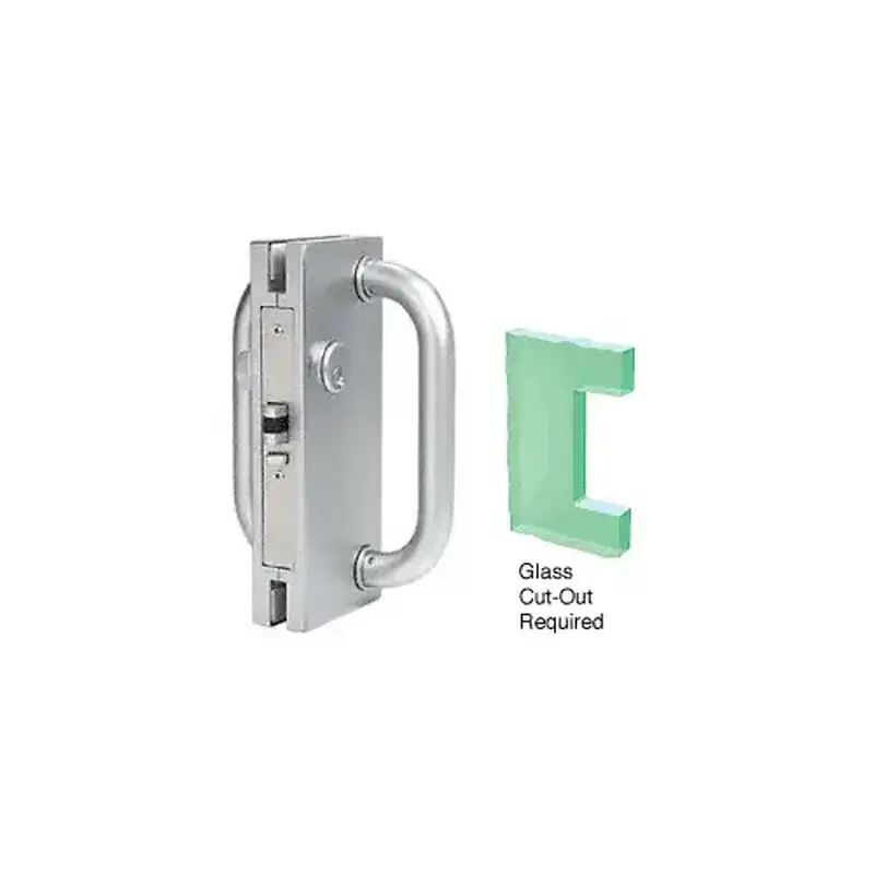 CRL DL410RPS Polished Stainless 4" x 10" RH/LHR Center Lock with Deadlatch