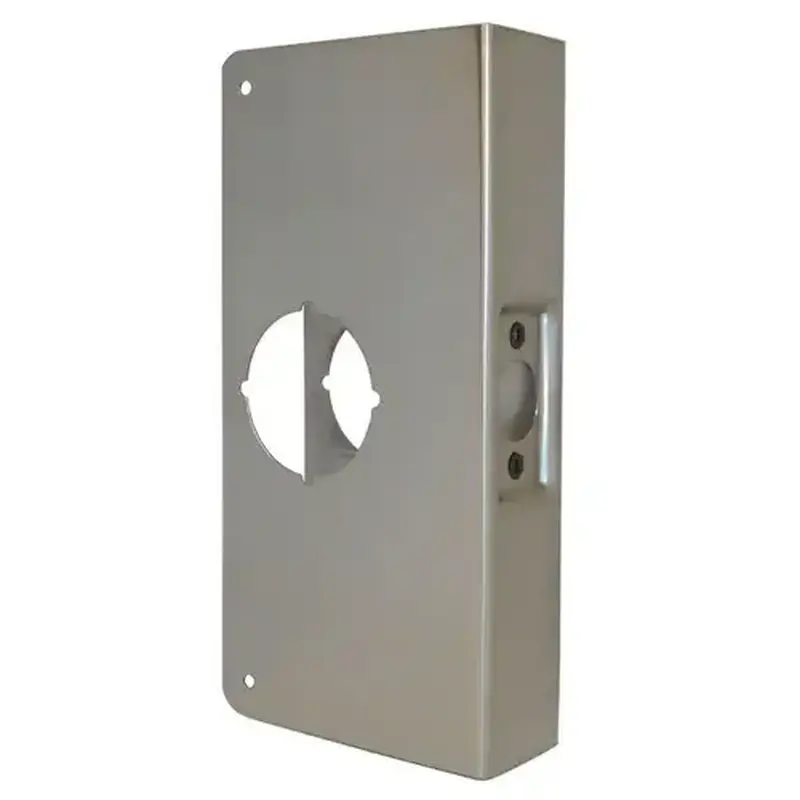 Don Jo CW1S Classic Wrap Around for Cylindrical Door Lock with 2-1/8" Hole for 2-3/8" Backset and 1-3/8" Door Stainless Steel Finish