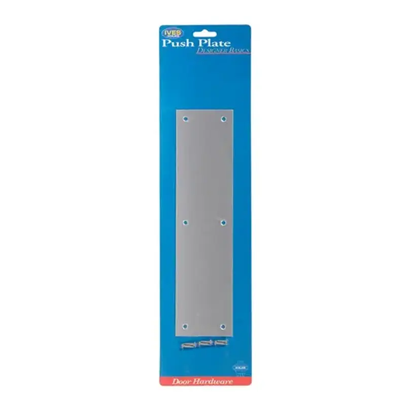 IVES C8200PA 28 3X12 Push Plate 12" H X 3" L Chrome Silver Aluminum Chrome