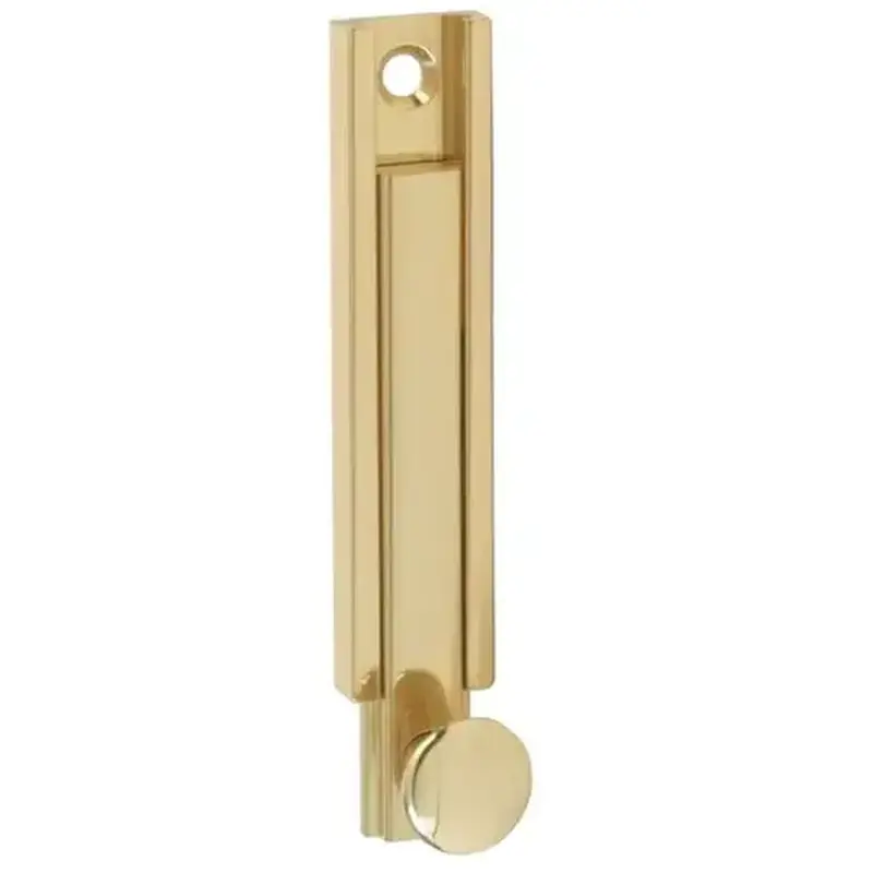 Ives Commercial 40B34 Solid Brass 4" Modern Surface Bolt Bright Brass Finish