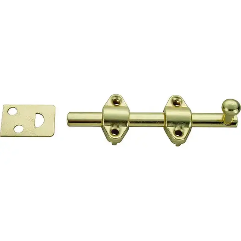 ProSource 23260BBB-PS Surface Bolt, 0.7 in Bolt Head, 4 in L Bolt, Brass