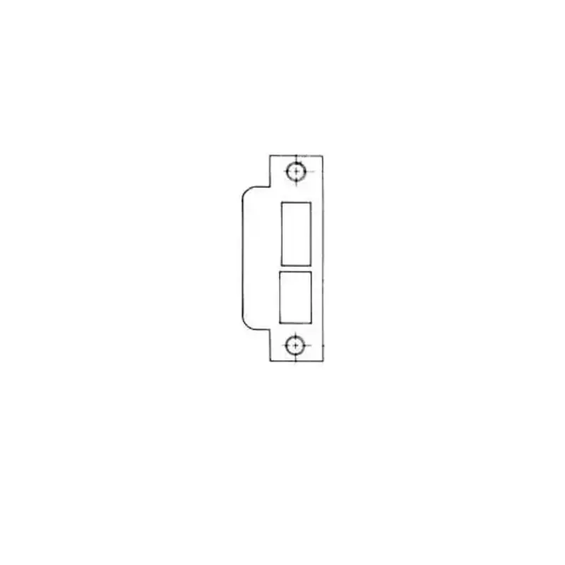 Baldwin 6037031R214 Right Hand 2-1/4" Extended Lip ASA Strike For 2-3/4" Backset Latch, Deadbolt, Auxiliary Latch Unlacquered Brass Finish
