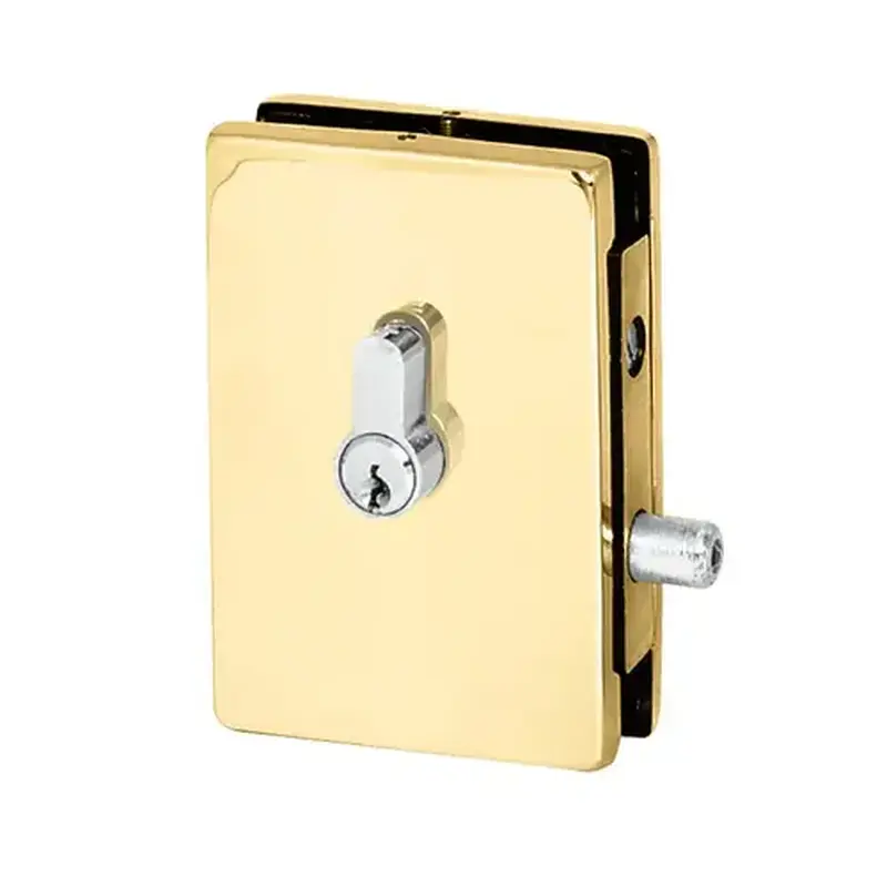 CRL EUR681BR Polished Brass EUR Series Center Housed Patch Lock