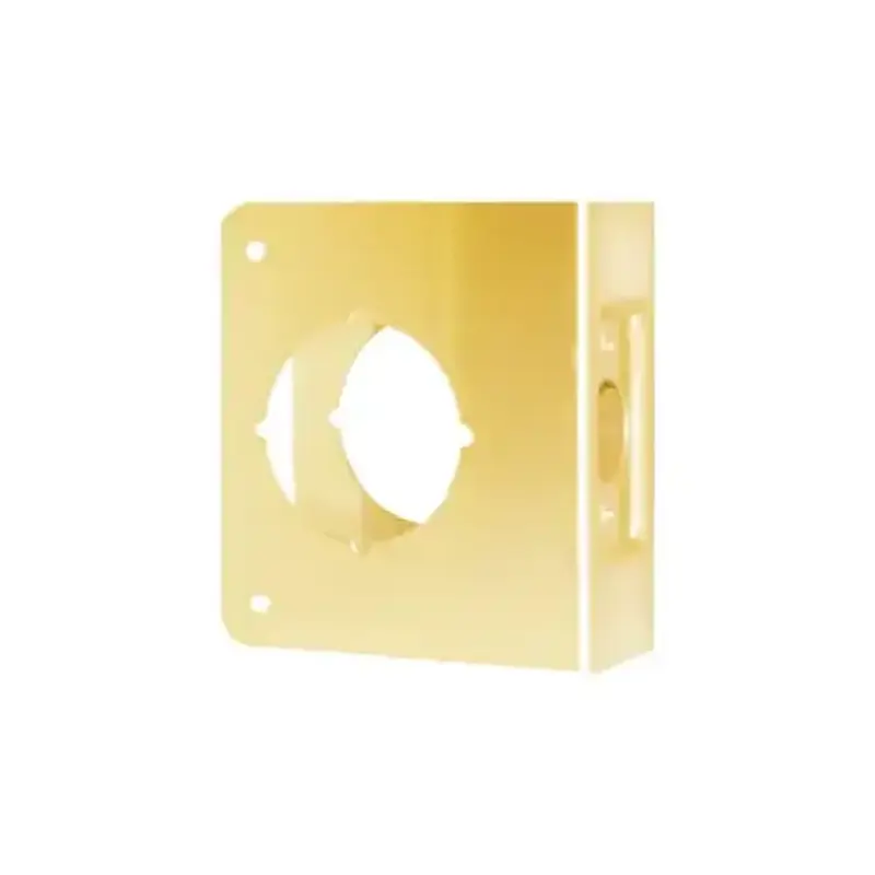 Don Jo 71-PB-CW Door Wrap 2-3/4" Backset, 1-3/8" Door, 4-1/4" W x 4-1/2" H, 2-1/8" Hole, Indent Latch Prep, 605/US3 Polish Brass