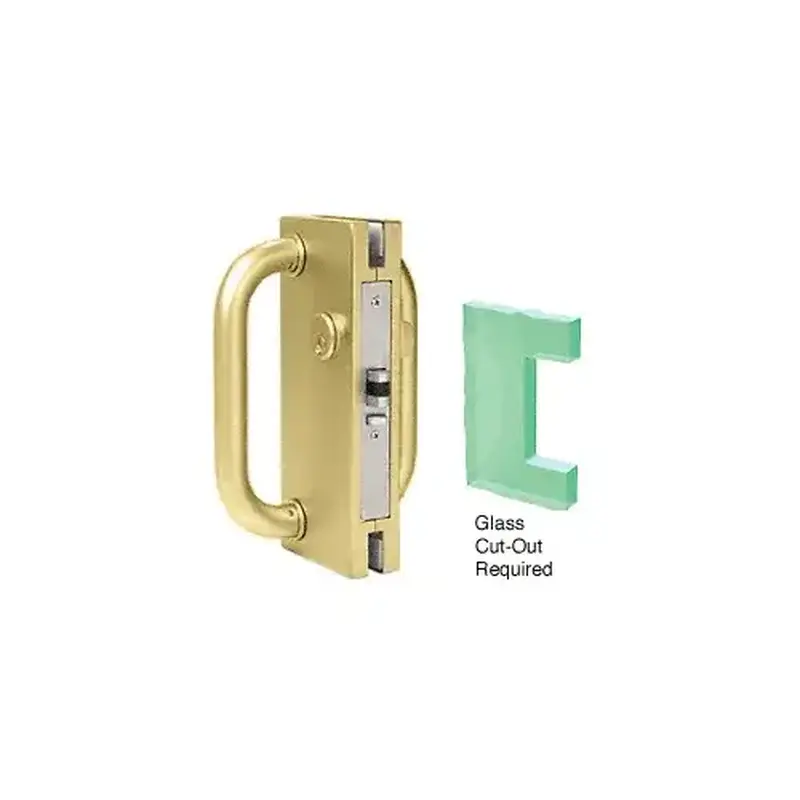 CRL DL410LPB Polished Brass 4" x 10" LH/RHR Center Lock with Deadlatch