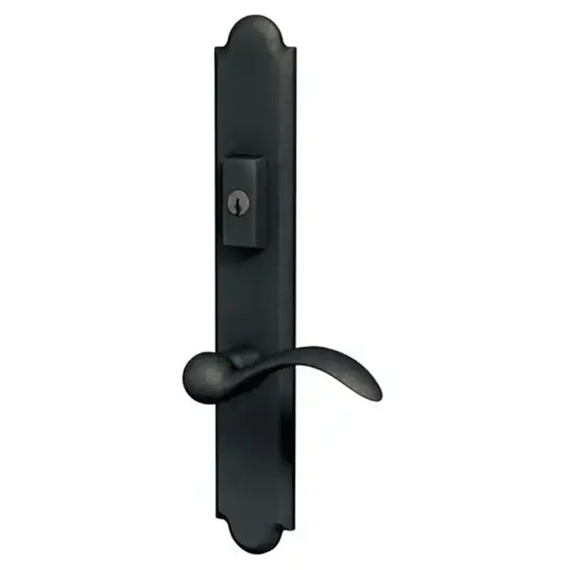 Baldwin MP016402ACT4X Boulder Multi Point Trim Keyed Entry with Turn Knob Configuration 4 Minus Lever Distressed Oil Rubbed Bronze Finish