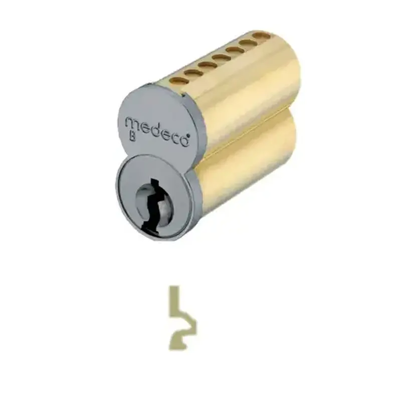 Medeco Security Locks 337B01W26AWGS 7 Pin Uncombinated Small Format Interchangeable Core with WG Keyway and Clip Retainer Satin Chrome Finish