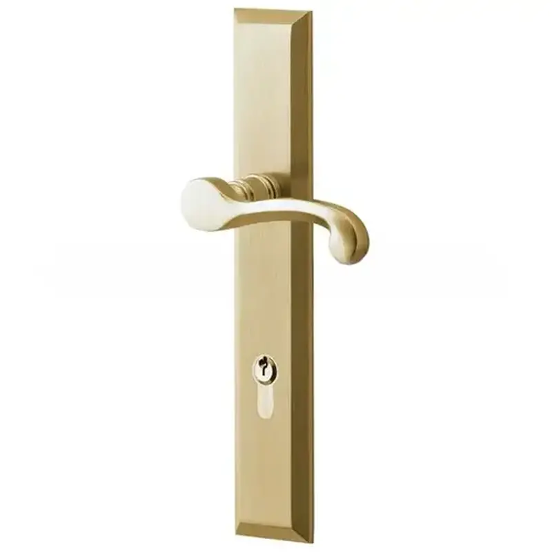 Baldwin MP004060ACT4X Concord Multi Point Trim Keyed Entry with Turn Knob Configuration 4 Minus Lever Satin Brass with Brown Finish