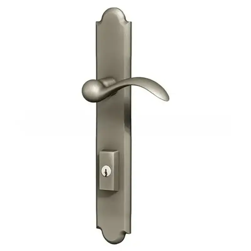 Baldwin MP016056ACT3X Boulder Multi Point Trim Keyed Entry with Turn Knob Configuration 3 Minus Lever Lifetime Satin Nickel Finish