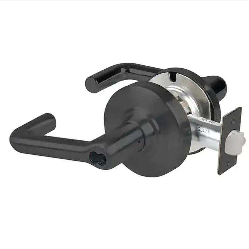 Schlage Commercial ND70JDTLR622 ND Series Classroom Large Format Less Core Tubular with 13-247 Latch 10-025 Strike Matte Black Finish