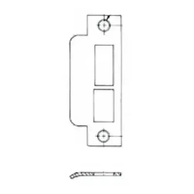 Baldwin 6338190L214 Left Hand 2-1/4" Extended ASA Strike Latch Only Satin Black Finish
