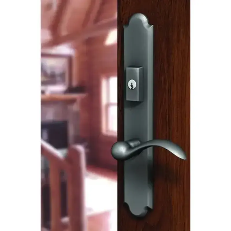 Baldwin MP016031ACT3 Boulder Multi Point Trim Keyed Entry with Turn Knob Configuration 3 Unlacquered Brass Finish