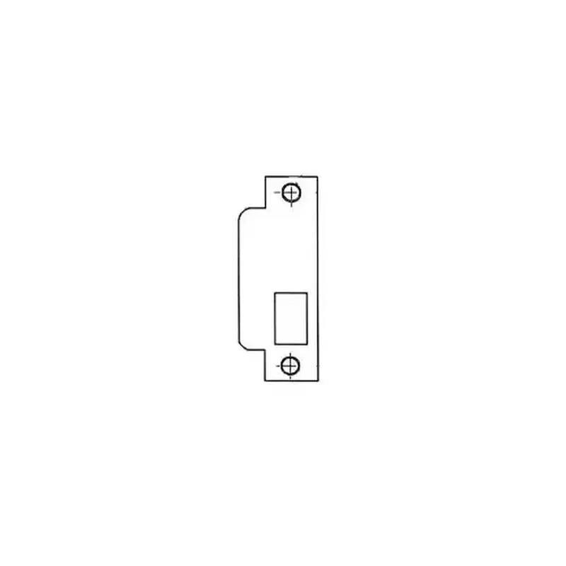 Baldwin 6041055 ASA Strike For 2-3/4" Backset Latch Only Lifetime Bright Nickel Finish