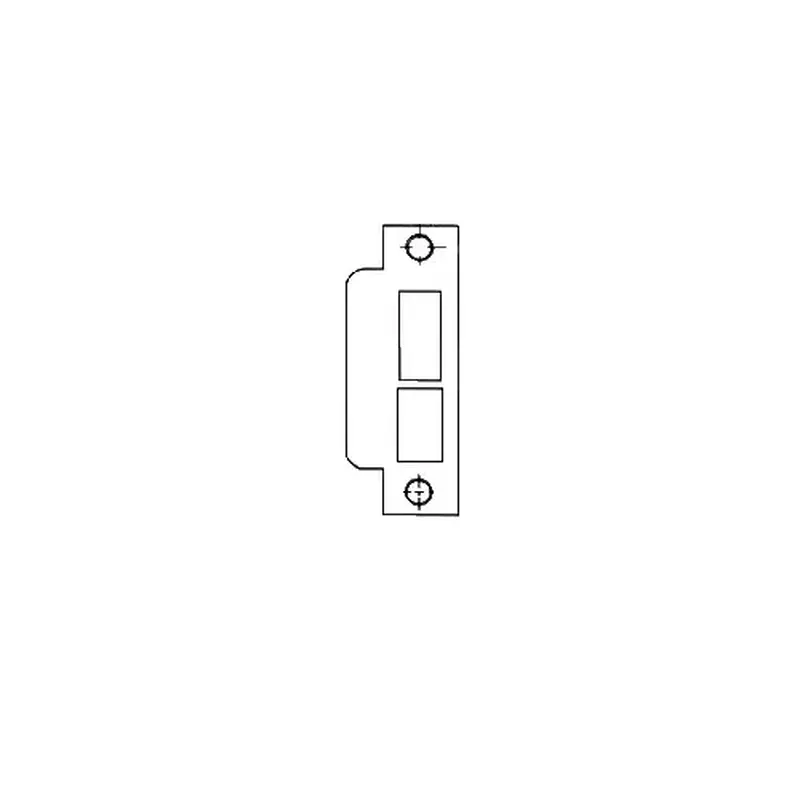 Baldwin 6040060L Left Hand ASA Strike For 2-3/4" Backset Latch and Deadbolt Satin Brass With Brown Finish
