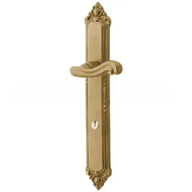 Baldwin MP003033ACT1X Kensington Multi Point Trim Keyed Entry with Turn Knob Configuration 1 Minus Lever Vintage Brass Finish