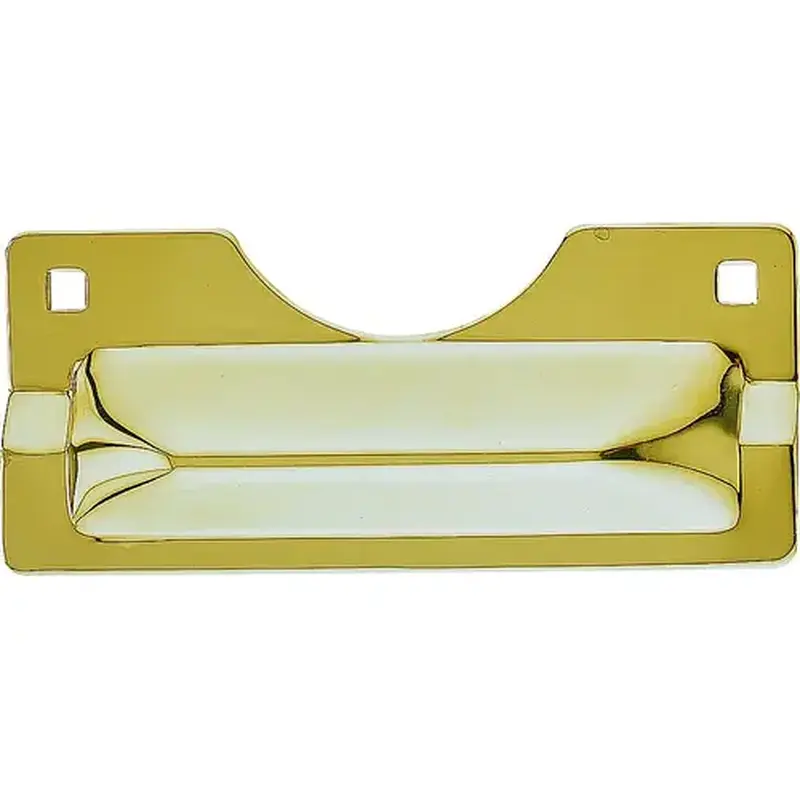 ProSource HSH-012-PS Latch Guard, Steel, Brass, 7 in H, 3 in W