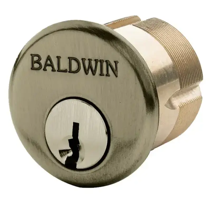 Baldwin 8330050 2-1/2" Mortise Cylinder Antique Brass Finish