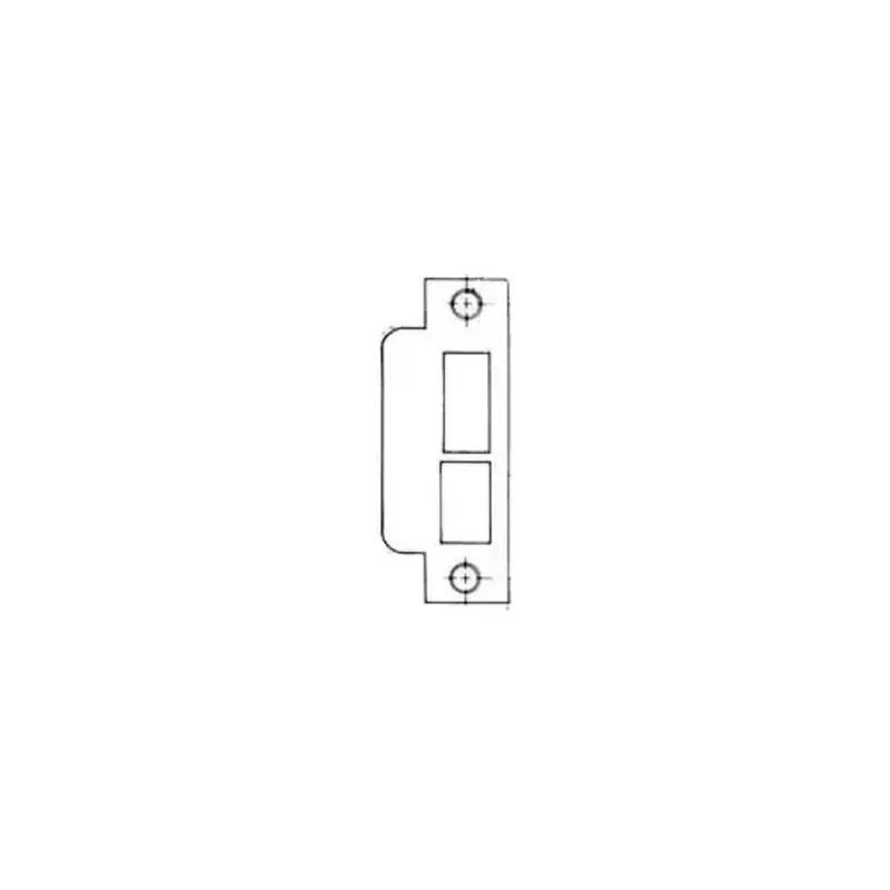 Baldwin 6039050L214 Left Hand 2-1/4" Extended Lip ASA Strike For 2-3/4" Backset Deadbolt Only Antique Brass Finish