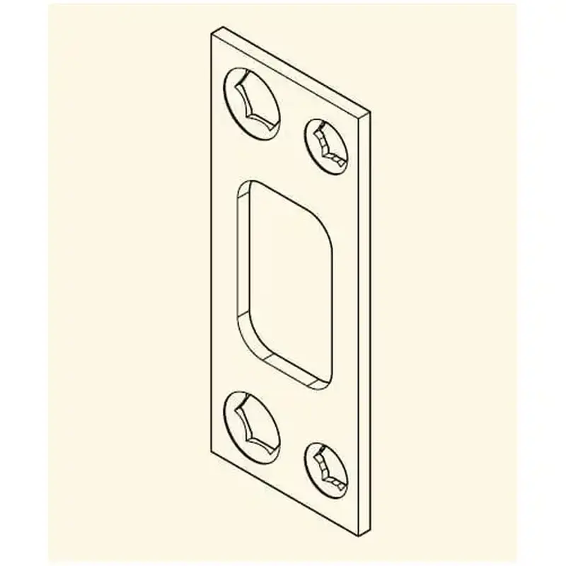 Baldwin Reserve 8BR0405007 Square Corner Strike for Deadbolt Dark Bronze Finish