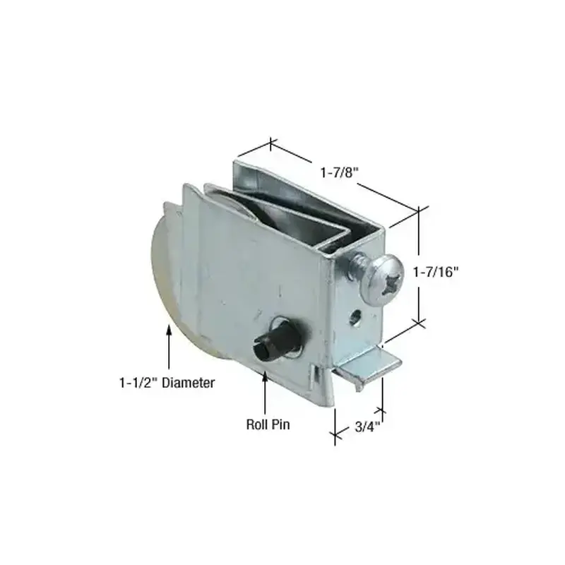 CRL D1595 1-1/2" Nylon Sliding Glass Door Roller with 3/4" Wide for Lumidor & C.E. Stanley Doors