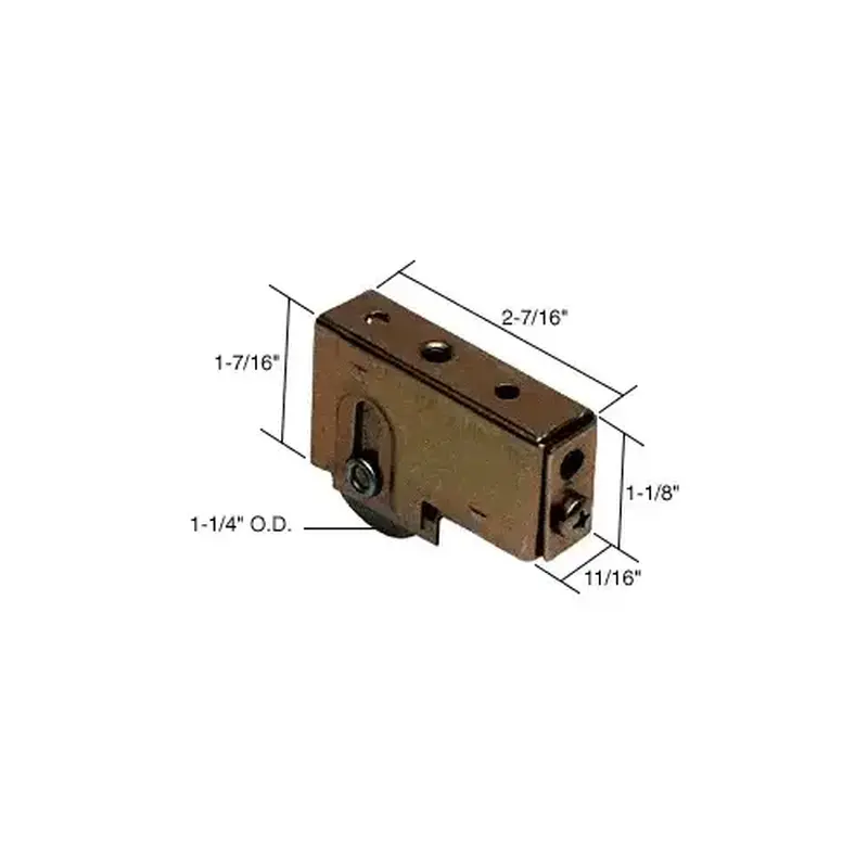CRL D1747 1-1/4" Steel Sliding Glass Door Roller with 11/16" Wide Housing for Fleetwood Doors