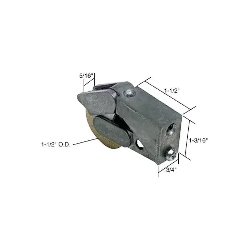 CRL D1533B 1-1/2" Steel Sliding Glass Door Roller with 3/4" Wide Housing for Fleetwood and Fullview Doors Bulk - pack of 10