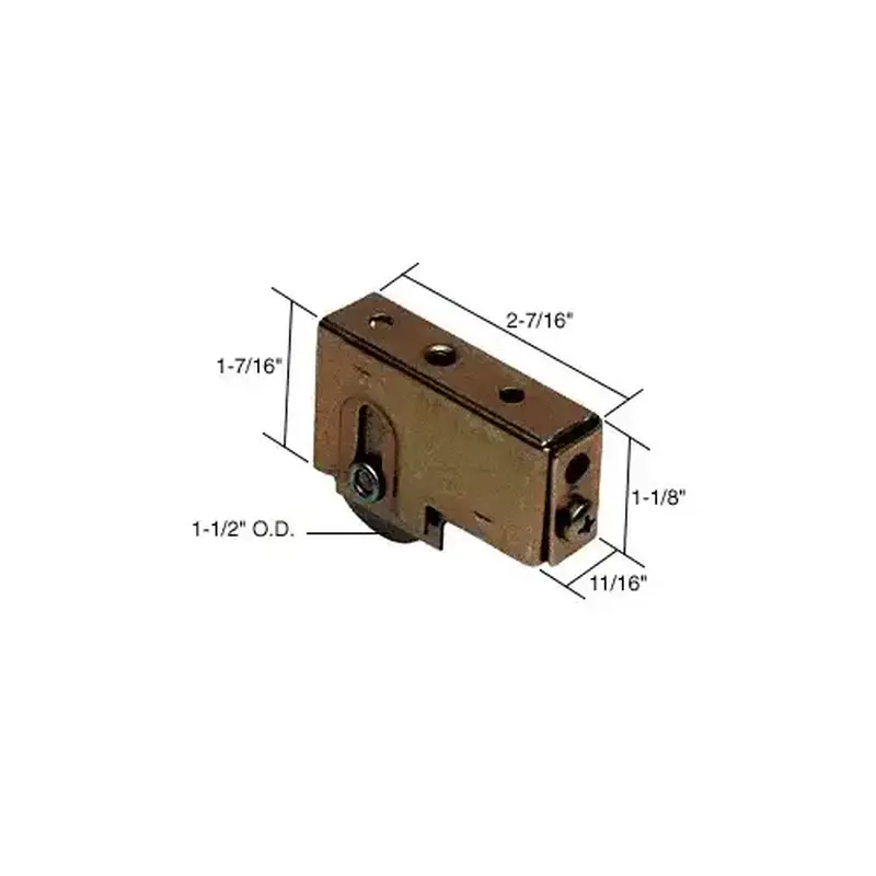 CRL D1537 1-1/2" Steel Sliding Glass Door Roller with 11/16" Wide Housing for Fleetwood Doors