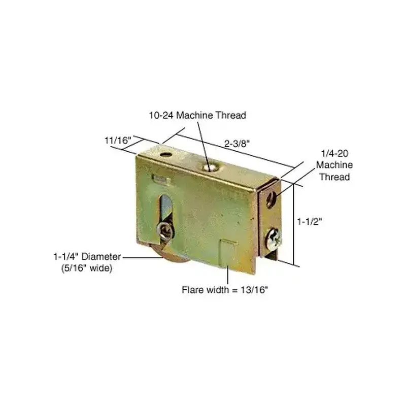 CRL D1542 1-1/4" Steel Sliding Glass Door Roller