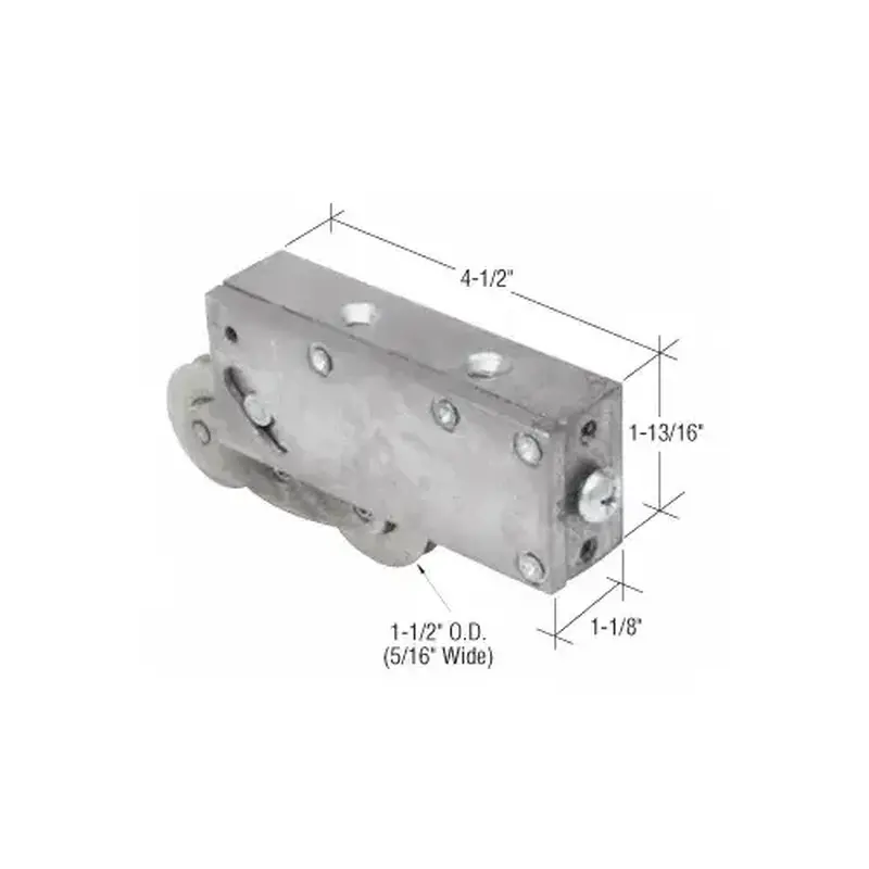CRL D1586 1-1/2" Tandem Steel Sliding Glass Door Rollers with 1-1/8" Wide Housing for Kawneer Doors
