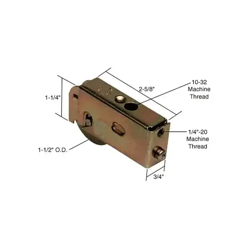 CRL D1594 1-1/2" Steel Sliding Glass Door Roller with 3/4" Wide Housing for Daryl and Patio Magic Doors