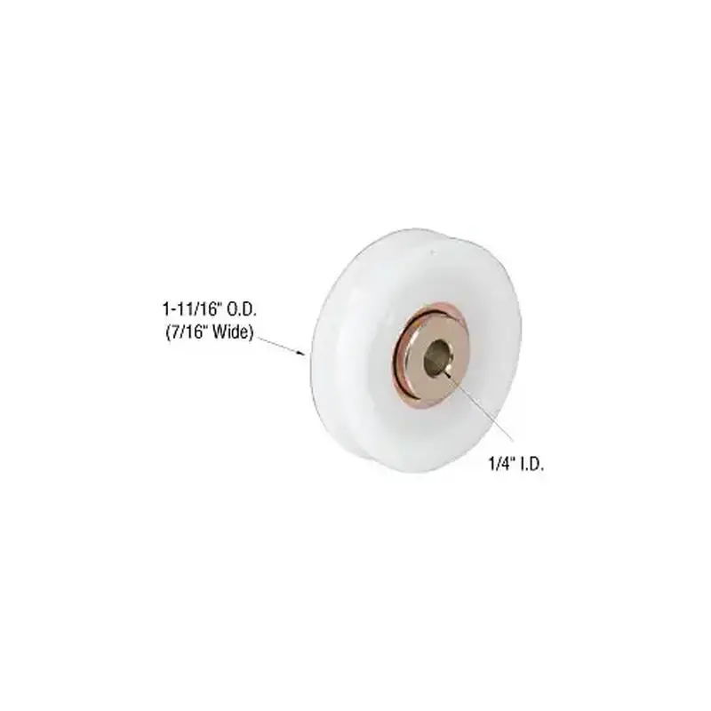 CRL D1716 1-11/16" Nylon Ball Bearing Replacement Roller 7/16" Wide - pack of 2