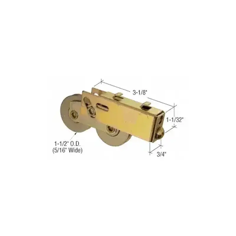 CRL D1736 1-1/2" Steel Tandem Sliding Glass Door Roller with 3/4" Wide Housing for Smith Carry Doors