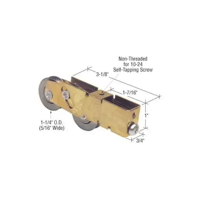 CRL D1808 1-1/4" Tandem Steel Sliding Glass Door Roller with 3/4" Wide Housing