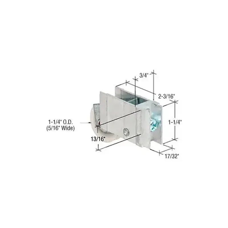CRL D1953 1-1/4" Nylon Ball Bearing Sliding Glass Door Roller with 3/4" Wide Housing
