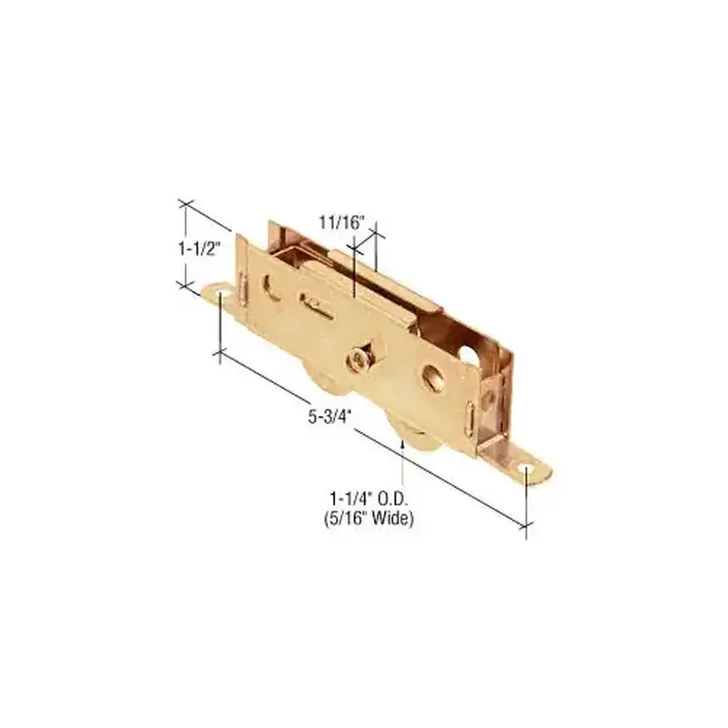 CRL D1980 1-1/4" Tandem Steel Ball Bearing Sliding Glass Door Roller with 11/16" Wide Housing