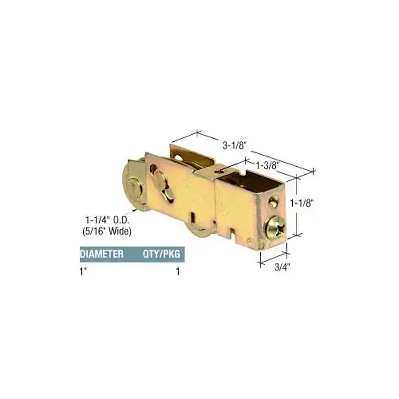 CRL D1983 1-1/4" Tandem Steel Ball Bearing Sliding Glass Door Roller with 3/4" Wide Housing