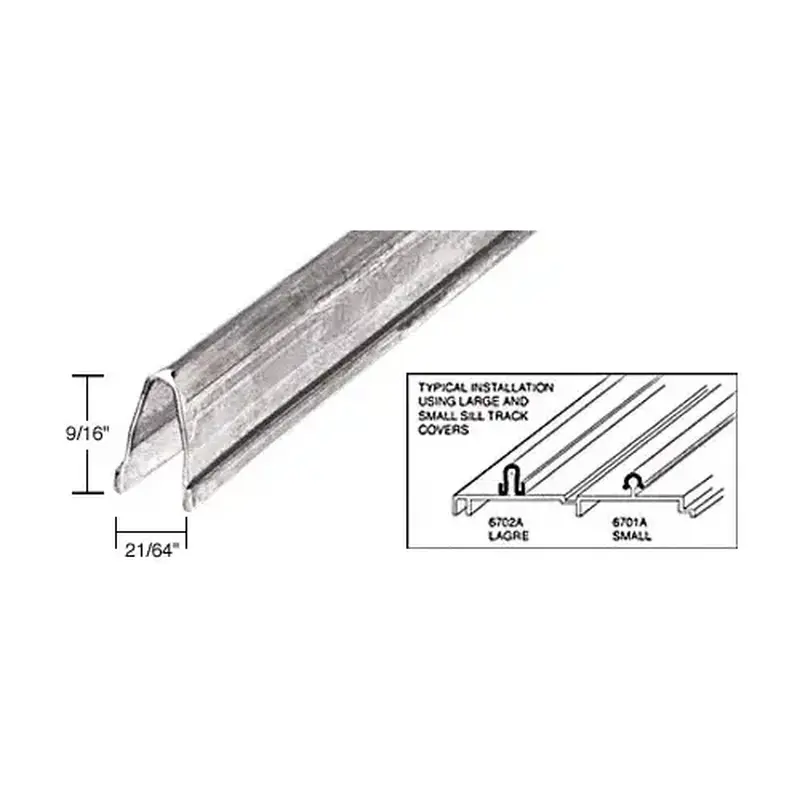Brixwell 6702A8-CCP24 Stainless Steel Large Patio Door Sill Cover -  24" Stock Length