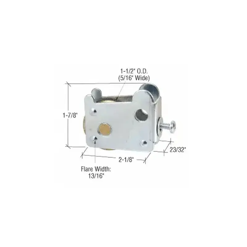CRL D1722 1-1/2" Steel Sliding Glass Door Roller with 5/8" Wide Housing for Rylock Doors