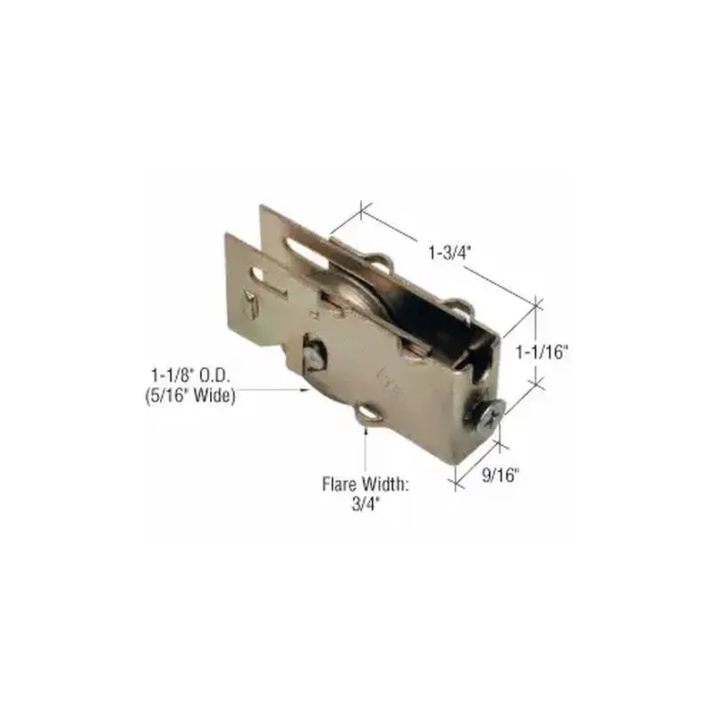CRL D1755 1-1/8" Steel Sliding Glass Door Roller with 9/16" Wide Housing