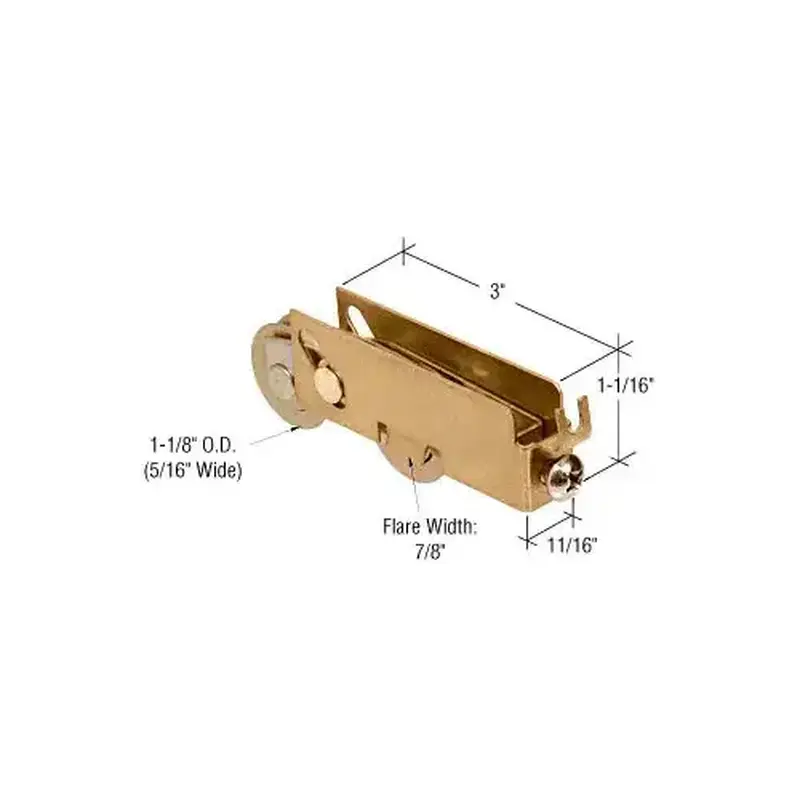 CRL D1908 1-1/8" Steel Ball Bearing Roller with 11/16" Wide Housing for Merzon Doors