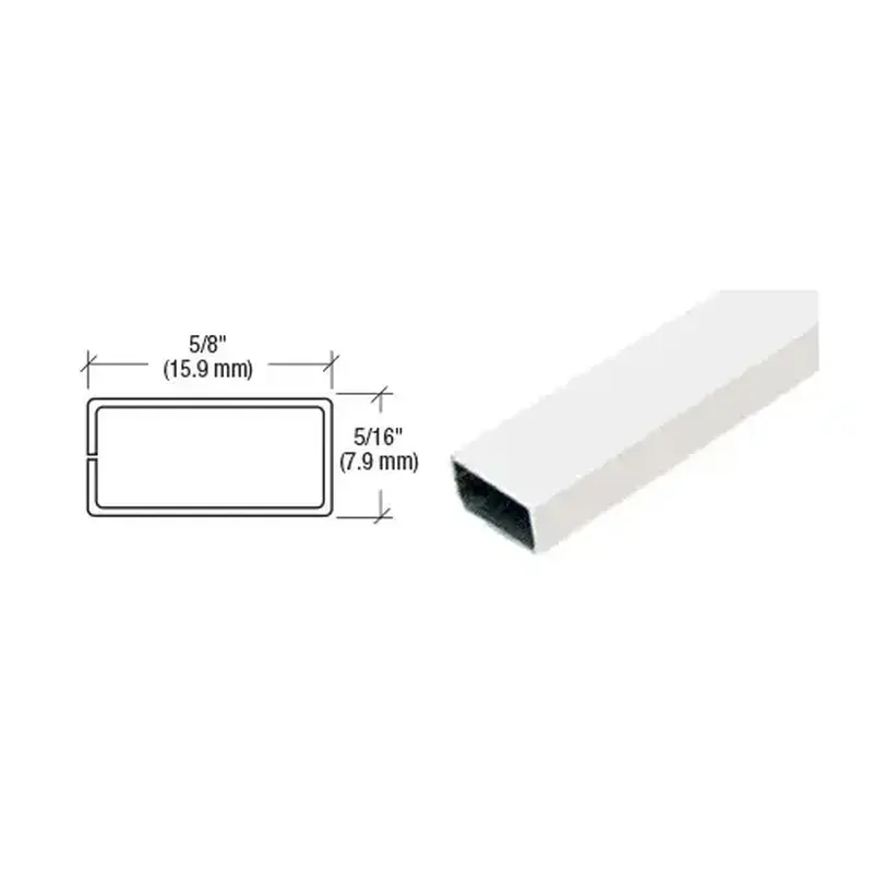 CRL WSSB58W White 5/8" x 5/16" Roll Formed Aluminum Spreader Bar 146" Stock Length