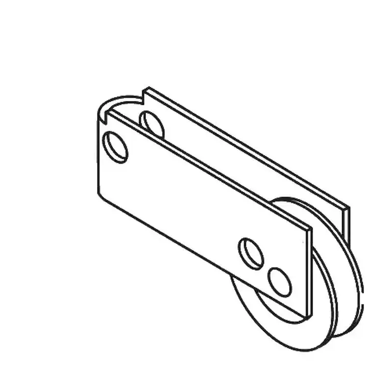 Brixwell 9-263m Patio Door Roller Assembly 1-1/4 Steel Wheel bottom Hole