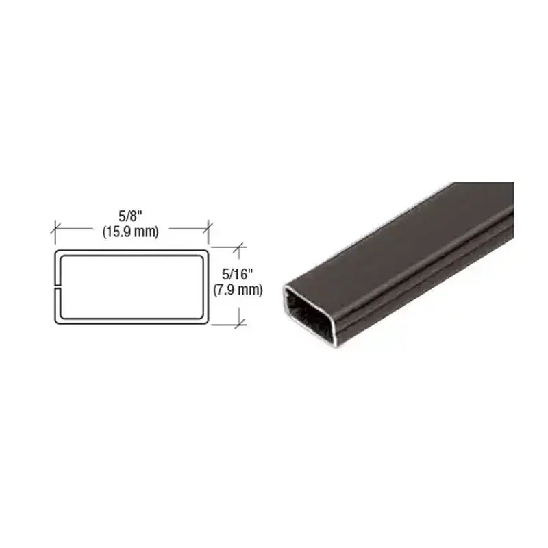 Brixwell WSSB58BRZ-CCP95-XCP5 Bronze 5/8" x 5/16" Roll Formed Aluminum Spreader Bar  95" Stock Length - pack of 5