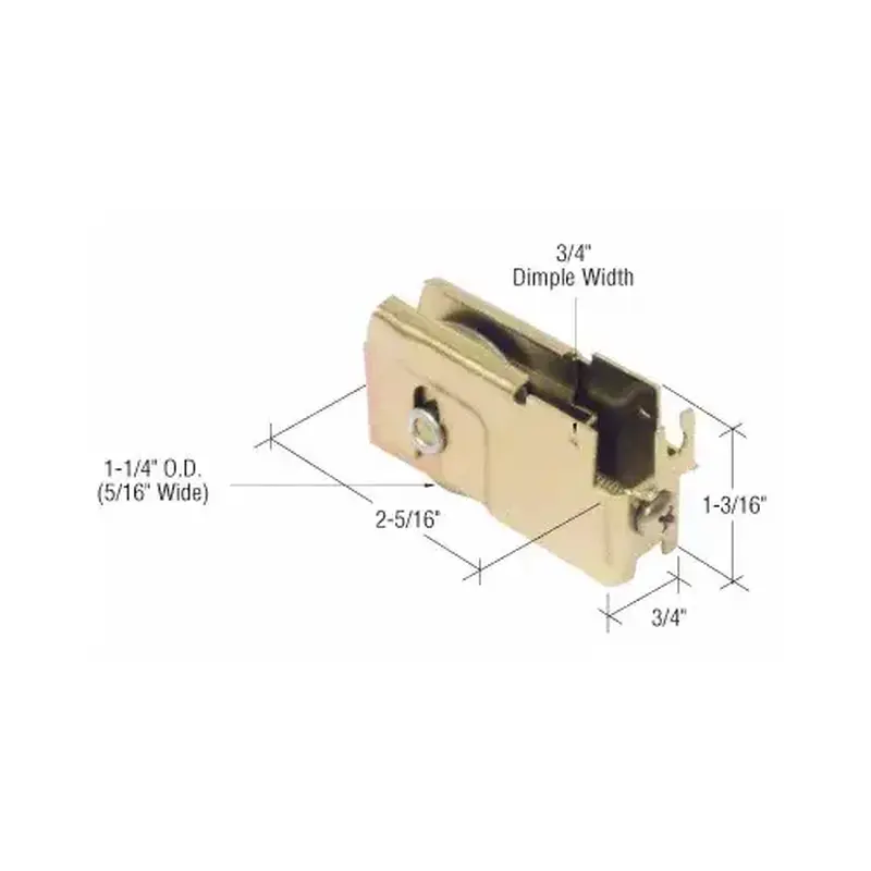 CRL CRLD1526 1-1/4" Steel Sliding Glass Door Roller with 23/32" Wide Housing for Pacific Doors
