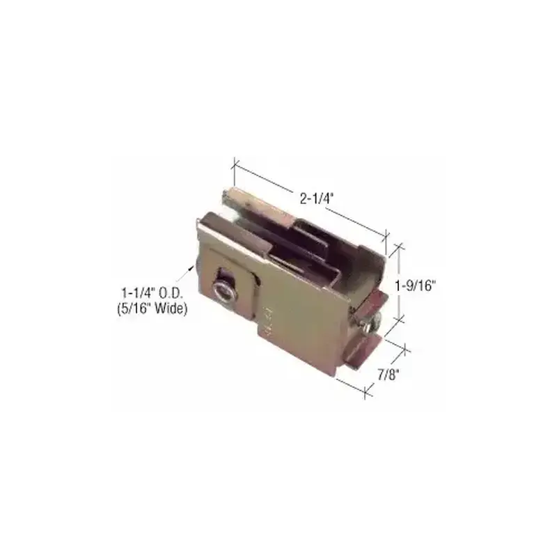 CRL CRLD1611B 1-1/4" Steel Sliding Glass Door Roller with 7/8" Wide Housing for Peachtree Doors Bulk - pack of 10