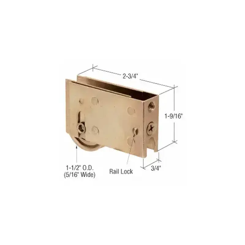 CRL CRLD1759 1-1/2" Steel Sliding Glass Door Roller with 3/4" Wide Housing for Keller Windows