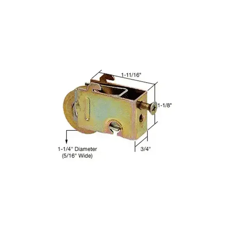 Prime-Line D1687 1-1/4" Steel Sliding Glass Door Roller with 3/4" Wide Housing for Noranda, Three Rivers, and Bee Cee Doors