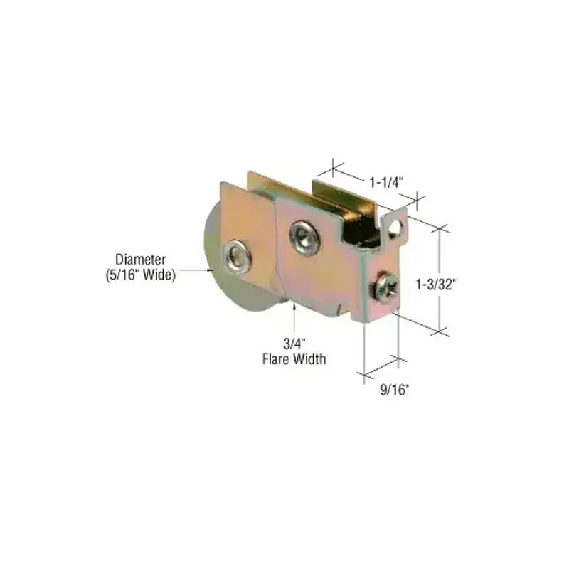 Prime-Line D1753 1" Steel Sliding Glass Door Roller with 9/16" Wide Housing