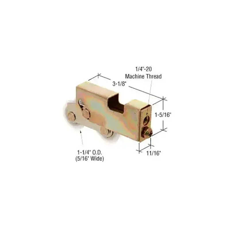 Prime-Line D1920 1-1/4" Tandem Nylon Ball Bearing Sliding Glass Door Roller with 11/16" Wide Housing