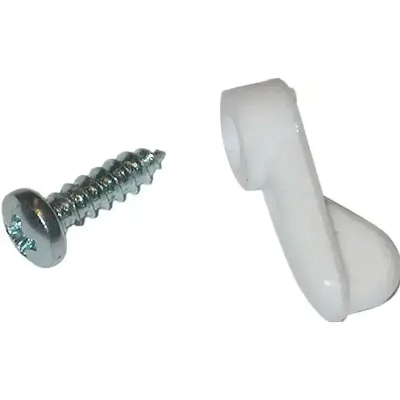 Barton Kramer 614C Screen Window Swivel Clip 1/16" Offset - Nylon pack of 6 White